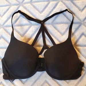 Victoria's Secret 34B Black underwire 'Lined Perfect' bra, front closure